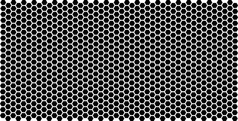 Vector seamless geometic pattern hexagons black and white