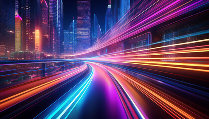 Fototapeta premium Motion Speed Light in City