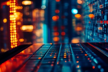 Server Room, Data Center, Technology, Laptop Keyboard, Network