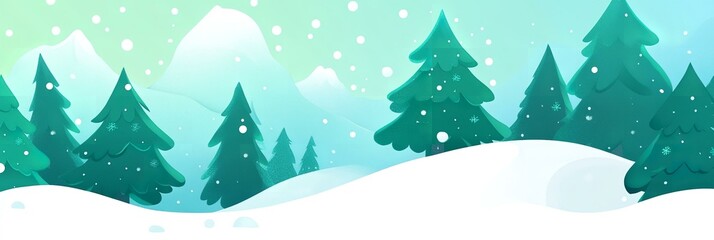 Green winter banner