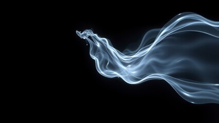 Abstract representation of a speeding liquid moving in a curved trajectory, abstract, swooshing motion, fluid movement, dynamic curves