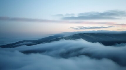 Misty Mountain Majesty: A Serene Dawn