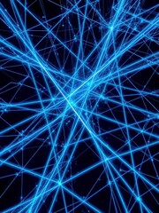 Celestial blue lines intersect in a complex pattern, intersections, intricate detail