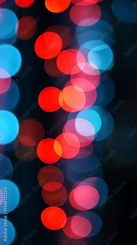 Poster colorful bokeh lights create a vibrant atmosphere in a nighttime setting