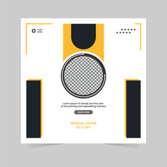 Simple Elegance Digital Marketing Web Banner, Corporate Square Flyer Template