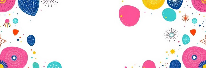 Colorful geometric shapes in a seamless pattern, art, print