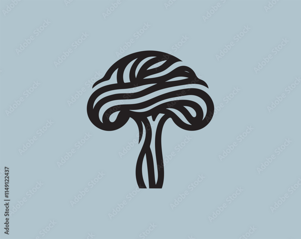 Aufkleber mushroom vector silhouette art illustration icon set mushroom eps vector bundle element set mushroom