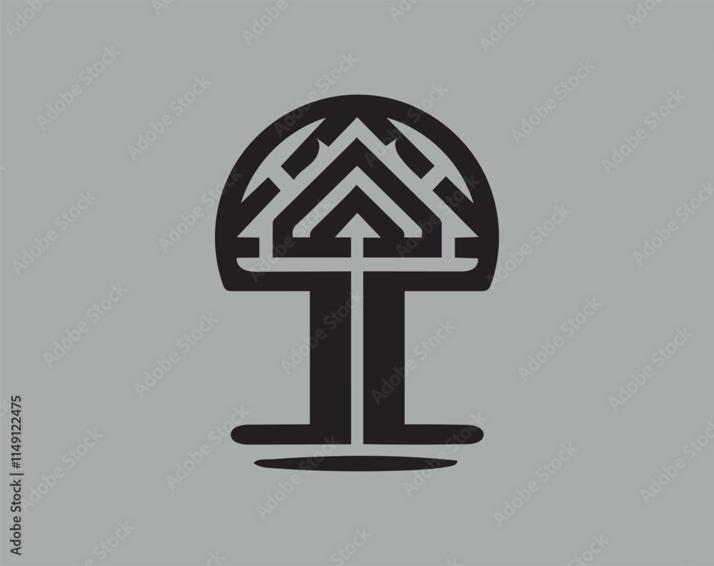 Aufkleber mushroom vector silhouette art illustration icon set mushroom eps vector bundle element set mushroom