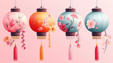 Collection of Chinese New Year Lantern Patterns