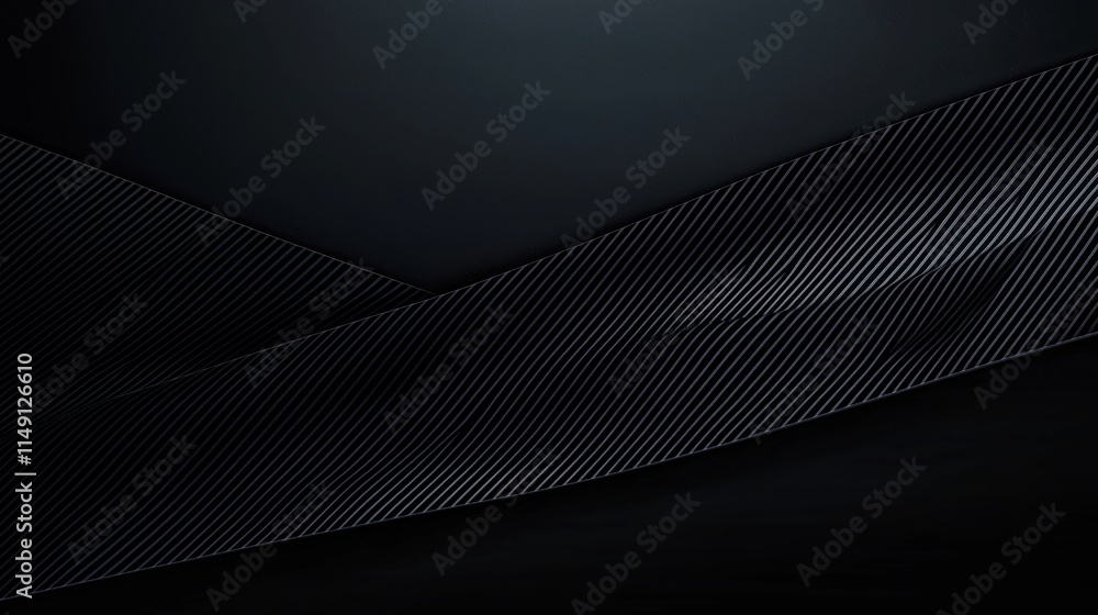 Poster modern abstract background features dark carbon fiber texture with subtle geometric patterns. dark t