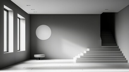 A 3D render of a modern building structure composed of metallic blocks, featuring a reflective wall design that exemplifies contemporary architectural concepts and innovation.