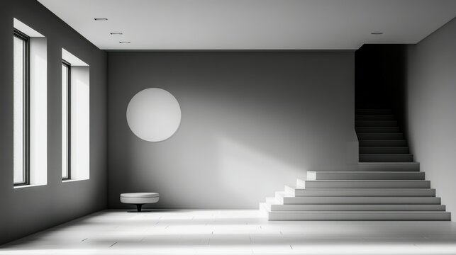 A 3D render of a modern building structure composed of metallic blocks, featuring a reflective wall design that exemplifies contemporary architectural concepts and innovation.