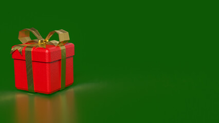 The RED gift box for celebration or holiday concept  3d rendering.