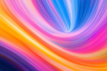 Fototapeta premium Beautiful, colorful lines of color colors blend seamlessly in motion creating an abstract background. vibrant hues of orange, pink, blue, yellow, and purple
