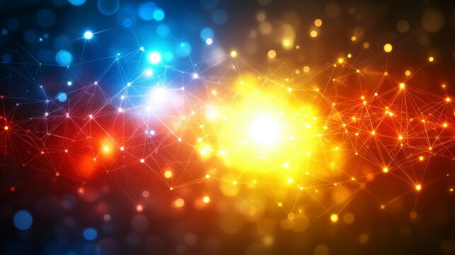 A 3D abstract digital network background featuring connected dots and lines, representing the exchange of information and seamless communication in today's data-driven environment.