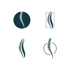 Spinal cord vector icons. Spine icon set. Simple set of spine vector icons. Vector spine icons. Human bone