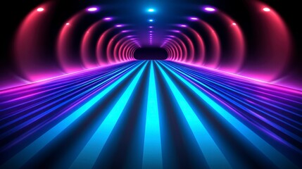 Abstract AI concept showcasing neural networks and deep learning with wave equalizer patterns in blue and purple lines, symbolizing the digital transformation of technology.