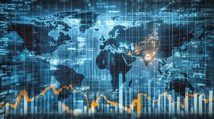 Digital Dashboard Displaying Economic Indicators Trends