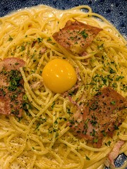 日本の飲食店のカルボナーラ