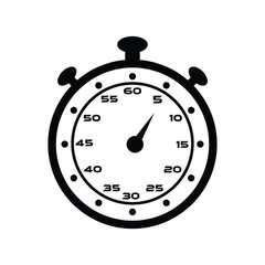 high quality modern stopwatch icon with minimalist design for digital and print projects
