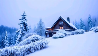 Fototapeta premium house in the snow