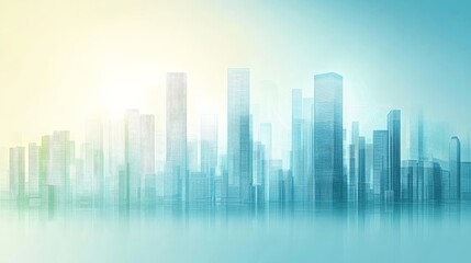 Fototapeta premium Futuristic Cityscape with Advanced Technology Elements