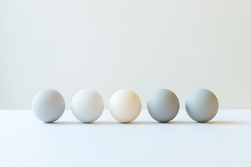 Shades of Grey and White Spheres