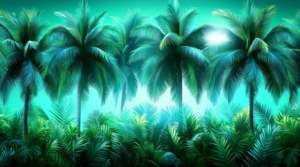 Soft mint-green tropical background with palm tree shadows, designed for mockups or product presentations, providing a fresh and inviting vibe for any creative display.