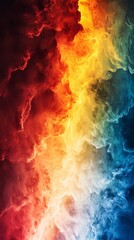Fiery Gradient Blending into Cool Tones