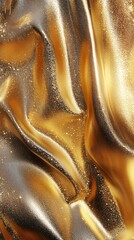 Gold and Silver Metallic Abstract
