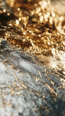 Gold and Silver Metallic Abstract