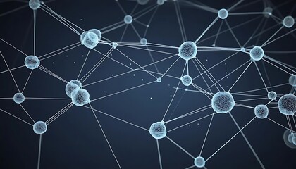 Networked spheres forming a complex interconnected structure