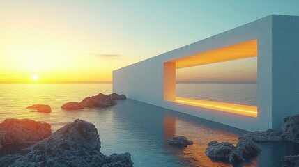 Abstract empty room with white walls and wide-open space, offering a neutral and minimalist environment that can be adapted for various creative design concepts or interior presentations.