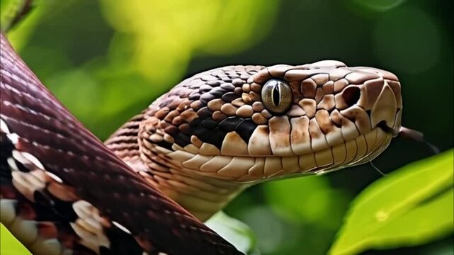 close up of a python