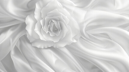 white rose on a satin