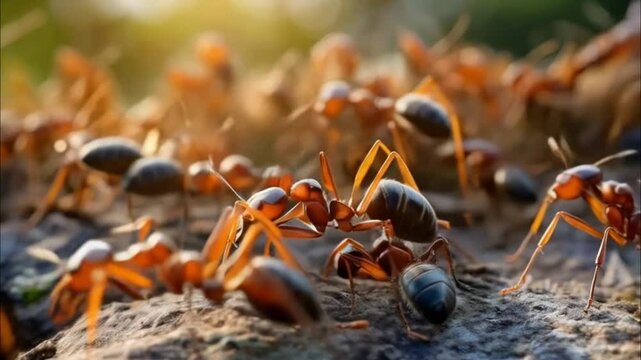 ants on the grass