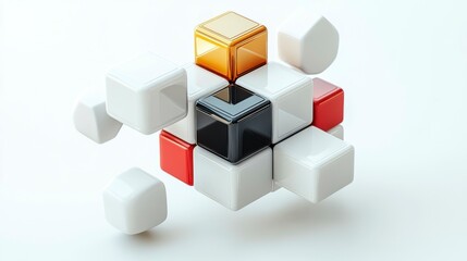 Obraz premium Abstract white geometric pattern background with digitally rendered shapes, providing a modern, stylish foundation for business, technology, and corporate-themed design presentations.