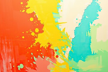 Obraz premium Colorful Abstract Paint Splashes, Abstract, Background, Texture, Paint, Splash, Color, Art, Design, Colorful, Ink