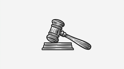 law gavel icon vector illustration