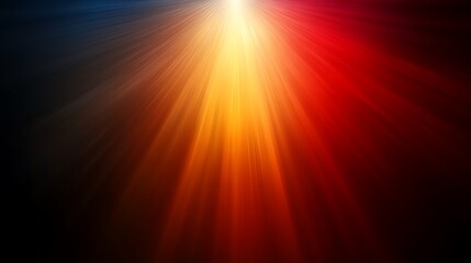 Obraz premium Abstract Radiating Light Beams in Warm Colors