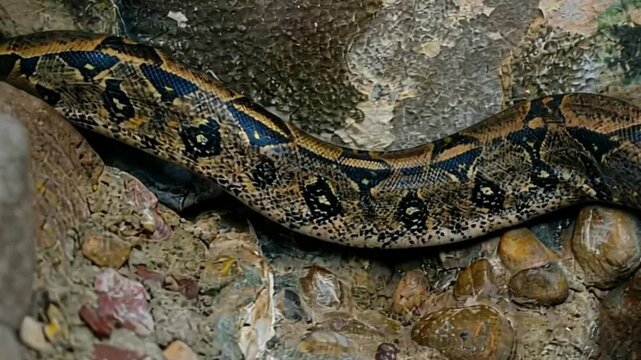 close up of a python
