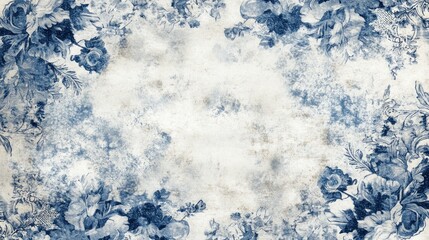 Obraz premium Vintage floral frame on grunge textured background.