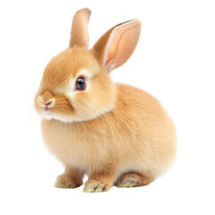 Obraz premium Cute fluffy bunny with soft fur sitting calmly