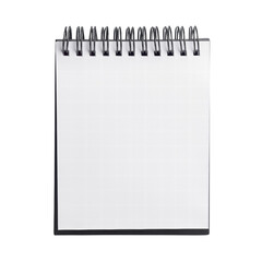 Blank spiral notebook ready for creativity