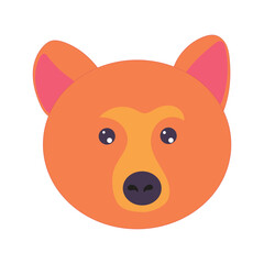 Fototapeta premium Detailed bear head illustration with expressive features, perfect for wildlife and animal-themed designs.