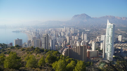 Naklejka premium Panorama of Benidorm, Spain
