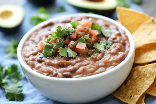 Refried Beans with an Elegant Presentation
