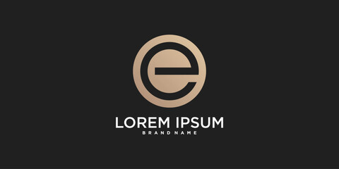 Obraz premium Modern initial letter E logo design