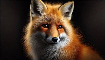 Regal Fox with Striking Eyes and Fluffy Fur