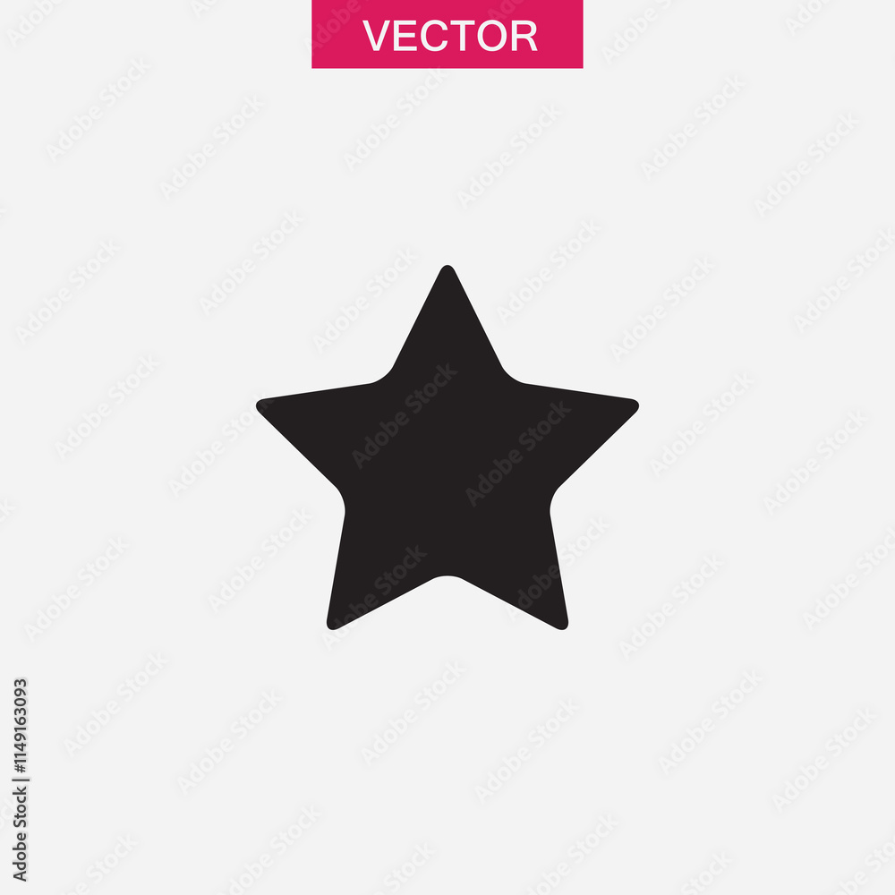 Poster star icon. vector flat black simple illustration for web and app..eps